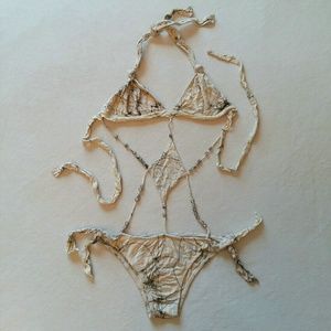 Spoopy Swimsuit Monokini Spiderweb Nude S